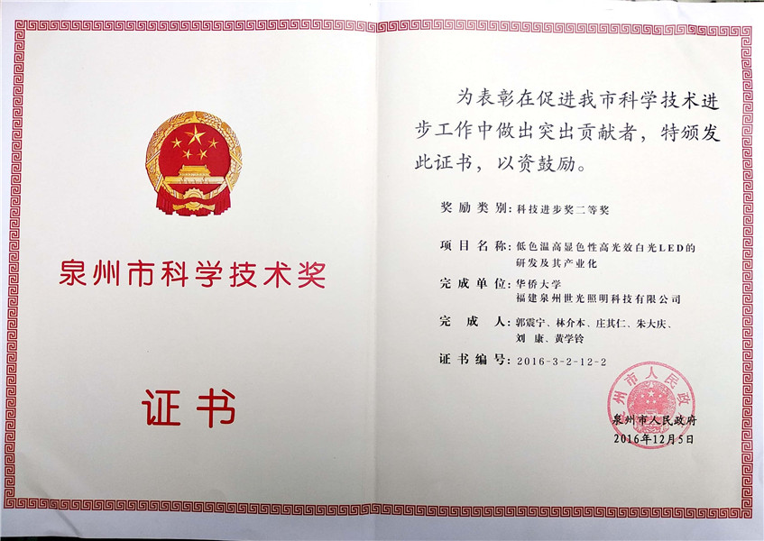 penghargaan sains dan teknologi quanzhou
